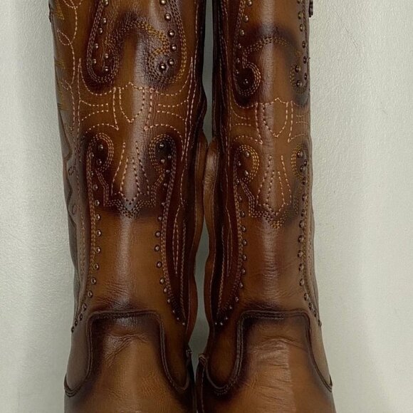 NEW EL MALCREADO Women’s Brown Cowgirl Boots – Size 8– High Block Heel Round Toe - Picture 6 of 8
